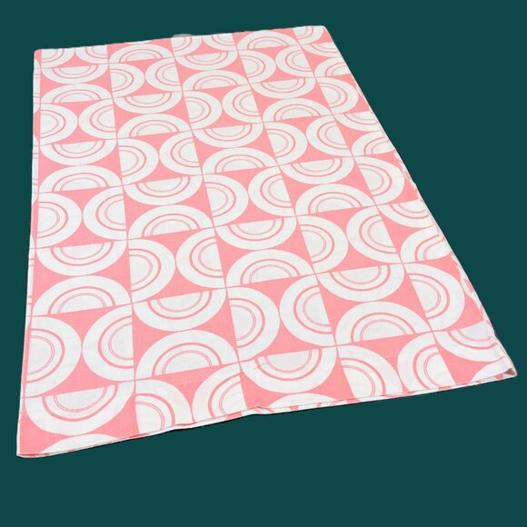 Vintage 70s Truprest Daringly Danish Pink Pillowcase SINGLE: Mod Geometric - Picture 2 of 14